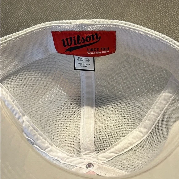 Wilson Red and White Fitted Mesh Cap, NWT - Picture 6 of 9